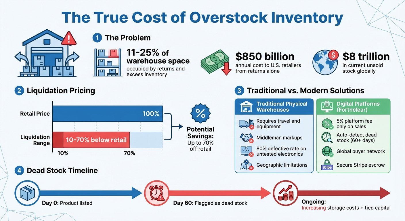 Overstock Inventory Statistics and Cost Breakdown for E-commerce Retailers